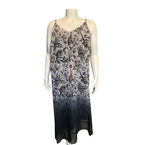 Lane Bryant Ombré Asymmetrical Sleeveless Chiffon Dress Adjustable Women’s 18/20
